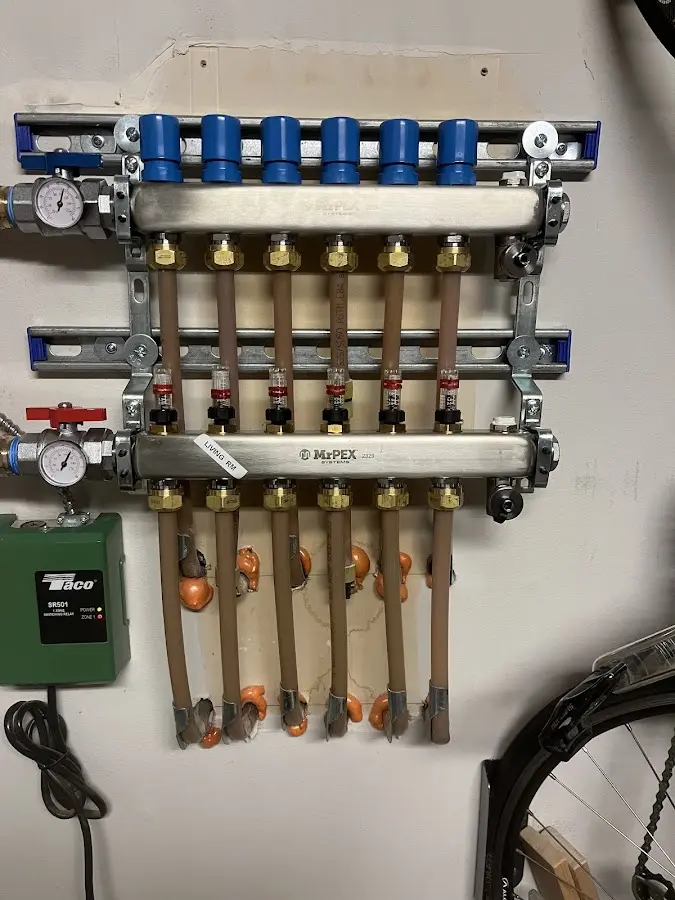 Plumber performing Gas Line Installation at a residential property in Kinross